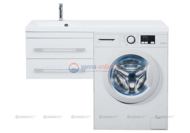 Тумба с раковиной Aquanet Нота 58 (005) 00171483, цвет белый