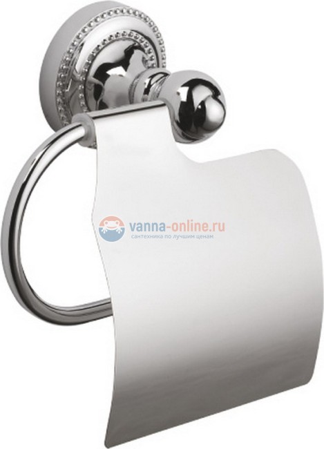 Держатель туалетной бумаги Fixsen Style FX-41110 с крышкой, хром