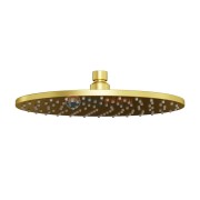Верхний душ, круглый, латунь, 25 см, матовое золото PVD Верхний душ, круглый, латунь, 25 см, матовое золото PVD