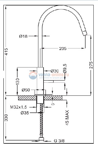 Смеситель Cezares Eco ECO-LLM3-01-Cr для кухни