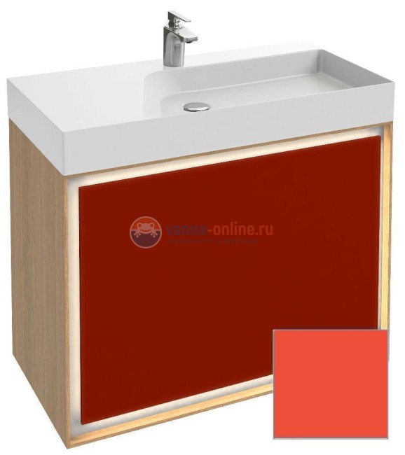 Тумба под раковину Jacob Delafon Rythmik Pure 90 см EB1771-M81, цвет алый матовый Тумба под раковину Jacob Delafon Rythmik Pure 90 см EB1771-M81, цвет алый матовый