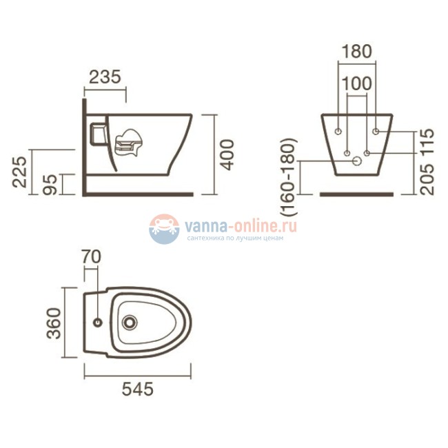 Биде подвесное Sanitana POP ART
