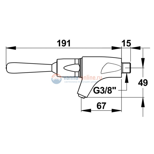 Кран дозатор порционный Presto 904 37910 для мыла настенный