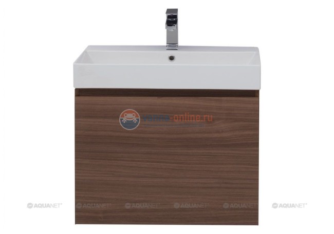 Тумба с раковиной Aquanet Нью-Йорк 70 00203946, цвет орех