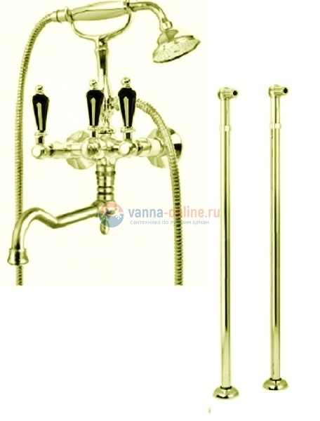 Смеситель Cezares Diamond VDP2-03/24-Sw цвет золото, ручки Swarovski