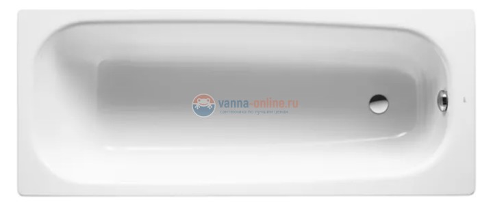 Чугунная ванна Roca Continental 170x70 см 21290100R, без противоскользящего покрытия