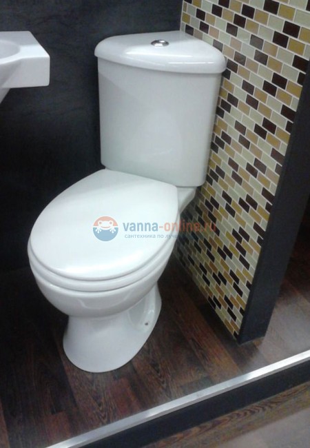 Напольный унитаз угловой Vitra Arkitekt 9754B003-7200 с крышкой стандарт