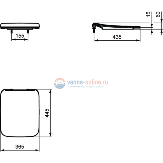 Сидение и крышка Ideal Standard STRADA II T360001