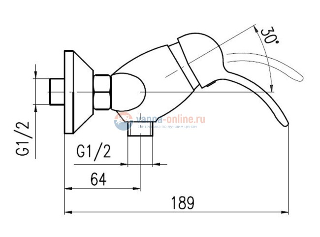 Смеситель для душа Rav-Slezak Labe L081.5, хром