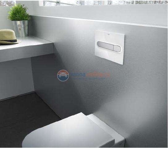 Кнопка смыва Roca PL1 890095005, Combi белая/хром