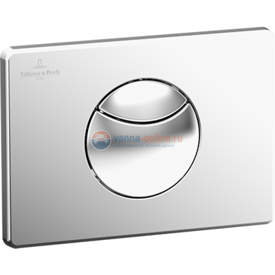 Клавиша двойная смывная Villeroy&Boch 9224 8569, хром матовый
