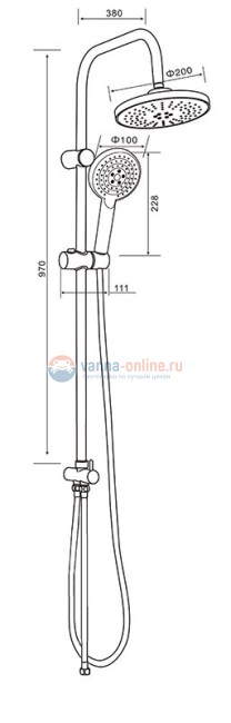 Душевая система Orange Flipo M23-933cr, хром