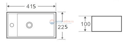 Раковина CeramaLux Серия N D1043 накладная, белый