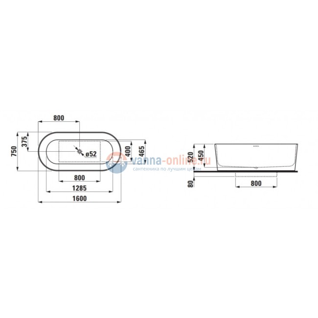 Ванна Laufen Val 2302820000001 160 х 75 см, из искусственного камня, белая Ванна Laufen Val 2302820000001 160 х 75 см, из искусственного камня, белая