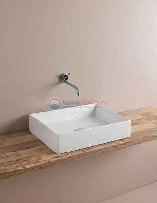 Раковина ArtCeram Scalino 55 SCL002 01; 00, накладная, цвет - белый глянцевый, 55 х 38 х 11,5 см