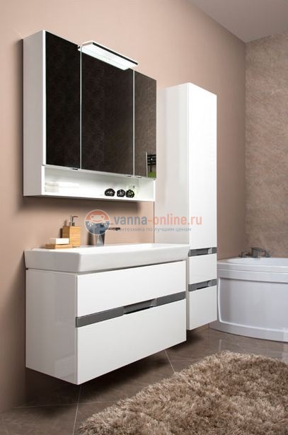 Зеркало-шкаф Aquanet Виго 120 00183400, цвет белый