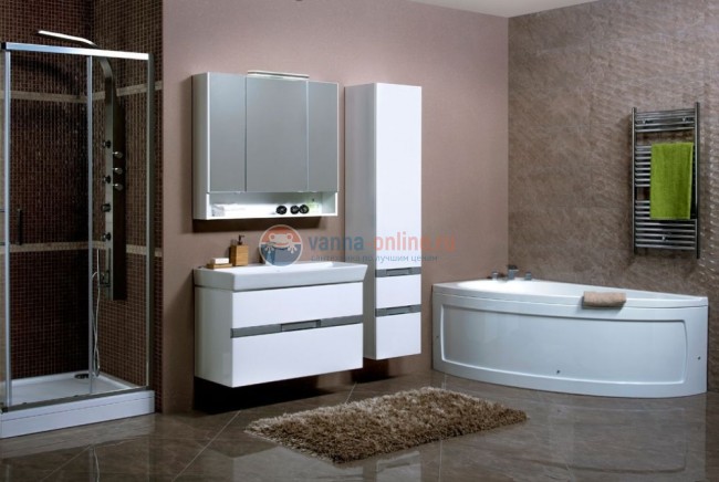 Зеркало-шкаф Aquanet Виго 120 00183400, цвет белый