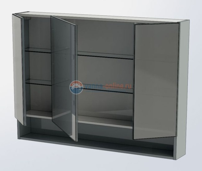 Зеркало-шкаф Aquanet Виго 120 00183400, цвет белый