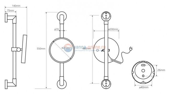 Косметическое зеркало Bemeta 112101162 Косметическое зеркало Bemeta 112101162