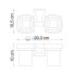 Стакан с держателем WasserKRAFT Wern 2528D, двойной