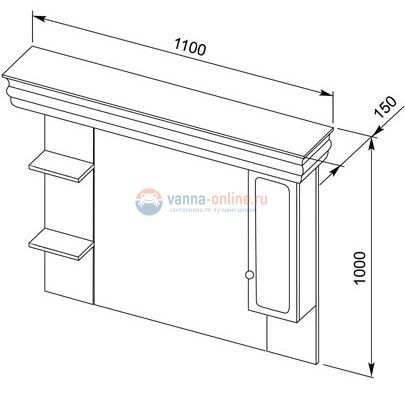 Зеркало-шкаф Aquanet Aquanet Греция 110 00171544