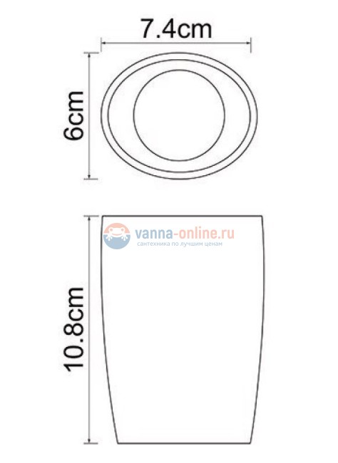 Стакан для зубных щеток WasserKraft Dinkel 4628