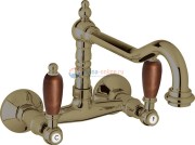 Смеситель Cezares FIRST-LLP-02-Nc для кухни, бронза, ручки орех