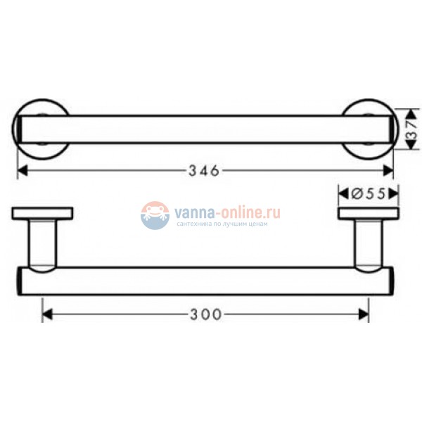 Поручень Hansgrohe Logis Universal 300 мм 41713000