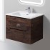 Тумба с раковиной Belbagno Etna-600-2C-SO-RW-P 60 см подвесная, цвет темный дуб (rovere moro)