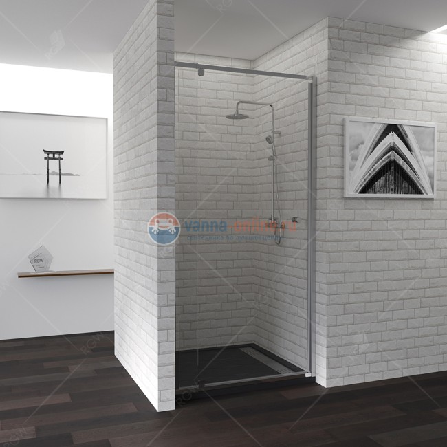 Душевая дверь RGW PA-02, 04080200-11, 100 х 185 см распашная, стекло прозрачное, хром