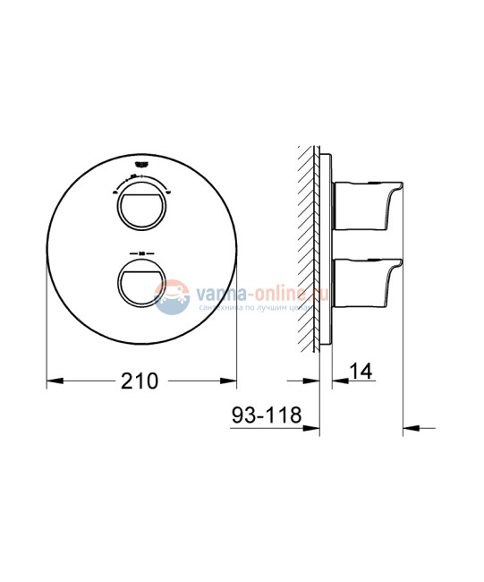 Термостат Grohe Grohtherm 2000 19355001 для ванны и душа