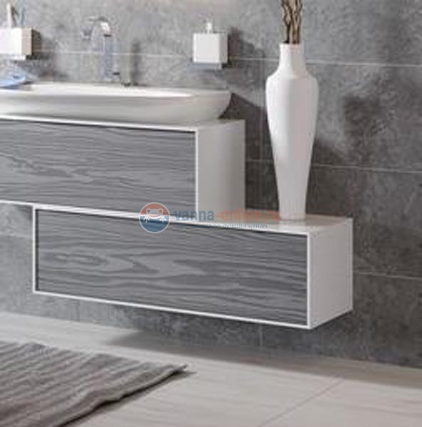 Тумба с раковиной Aqwella Genesis 1200 GEN0312MG, подвесная, миллениум серый