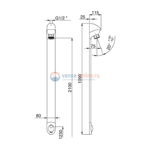 Кран душевая панель Presto Dl 400 Se 27400 Кран душевая панель Presto Dl 400 Se 27400
