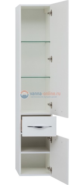Шкаф-пенал Aquanet Ирвин 35 L/R, белый глянец