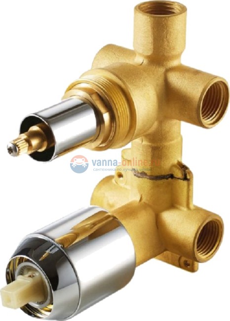 Смеситель Bravat D969C-A-RUS для ванны и душа (скрытая часть), 3-функциональный