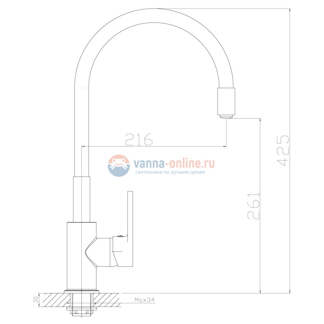 Смеситель Rossinka Z35-35U-Orange для кухонной мойки с гибким цветным изливом, хром/оранжевый Смеситель Rossinka Z35-35U-Orange для кухонной мойки с гибким цветным изливом, хром/оранжевый