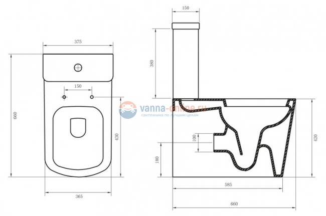 Напольный унитаз BelBagno Albano BB120CPR безободковый