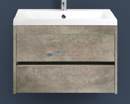 Тумба с раковиной Art&Max Family-900-2C-SO-CV, 90 x 48 x 55 см подвесная, серый (Cemento Veneto)