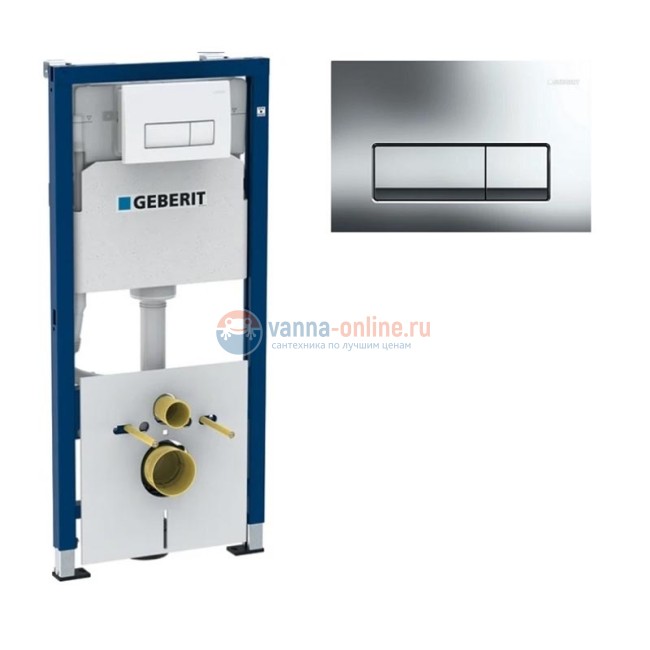 Инсталляция Geberit Duofix 458.128.21.1, глянцевый хром