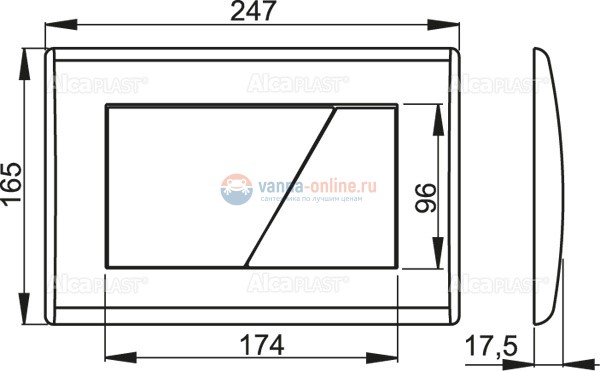 Клавиша смыва AlcaPlast M171