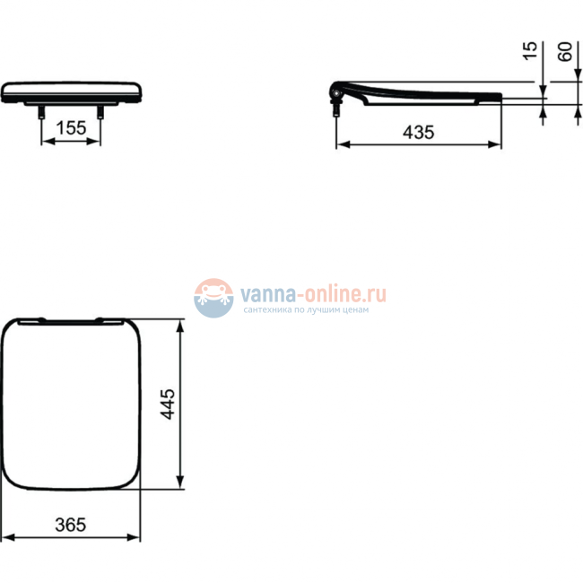 Сидение и крышка Ideal Standard STRADA II T360101 Сидение и крышка Ideal Standard STRADA II T360101