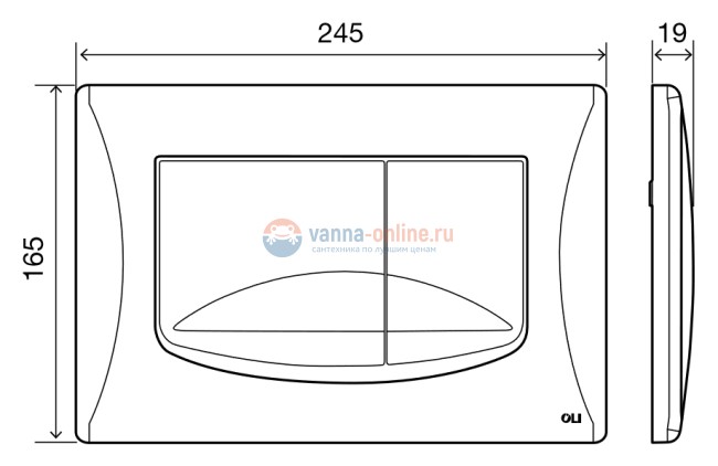 Клавиша OLI River Dual 638501 белая