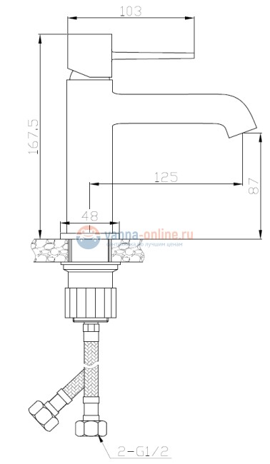 Смеситель Orange Karl M05-021cr для раковины Смеситель Orange Karl M05-021cr для раковины
