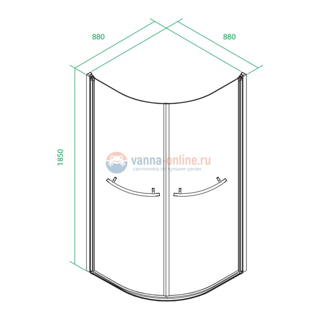 Душевой уголок Iddis Elansa E20R099i23, 90 х 90 х 185 см, стекло прозрачное Душевой уголок Iddis Elansa E20R099i23, 90 х 90 х 185 см, стекло прозрачное
