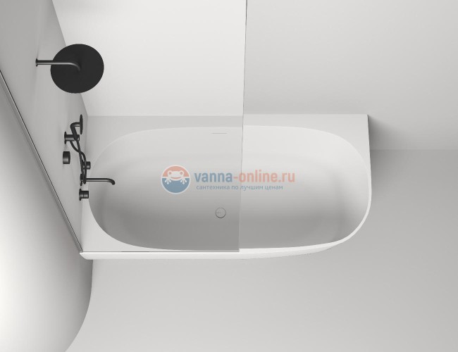 Ванна из искусственного камня Salini S-stone Sofia Corner L 170х85х59 102525M, белая матовая Ванна из искусственного камня Salini S-stone Sofia Corner L 170х85х59 102525M, белая матовая