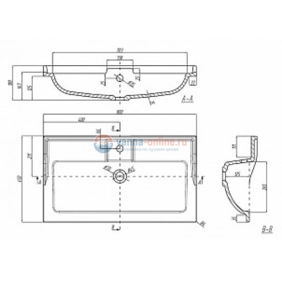 Мебельная раковина Акватон Тина 80