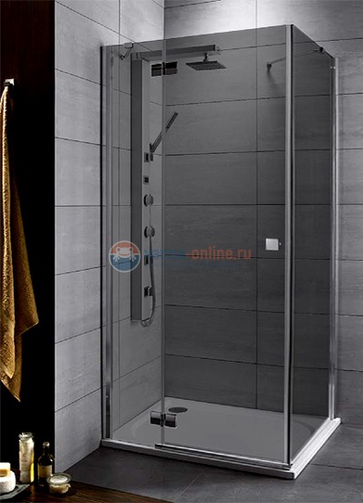 Душевой уголок Radaway Almatea KDJ, 100 x 90 х 195 см, стекло графит L/R