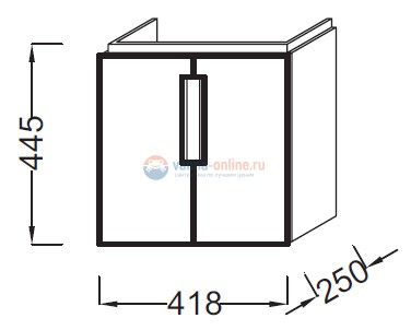 Тумба под раковину Jacob Delafon Reve EB1138-E12, дымчатый Тумба под раковину Jacob Delafon Reve EB1138-E12, дымчатый