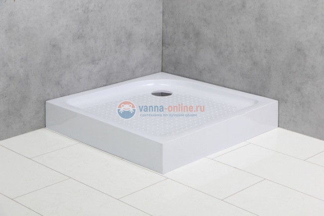 Душевой поддон BelBagno TRAY-BB-A-80-15-W 80 x 80 см с сифоном, квадратный Душевой поддон BelBagno TRAY-BB-A-80-15-W 80 x 80 см с сифоном, квадратный