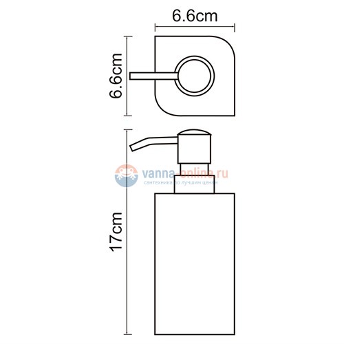 Дозатор для жидкого мыла WasserKRAFT Elba 2799, 290 мл Дозатор для жидкого мыла WasserKRAFT Elba 2799, 290 мл
